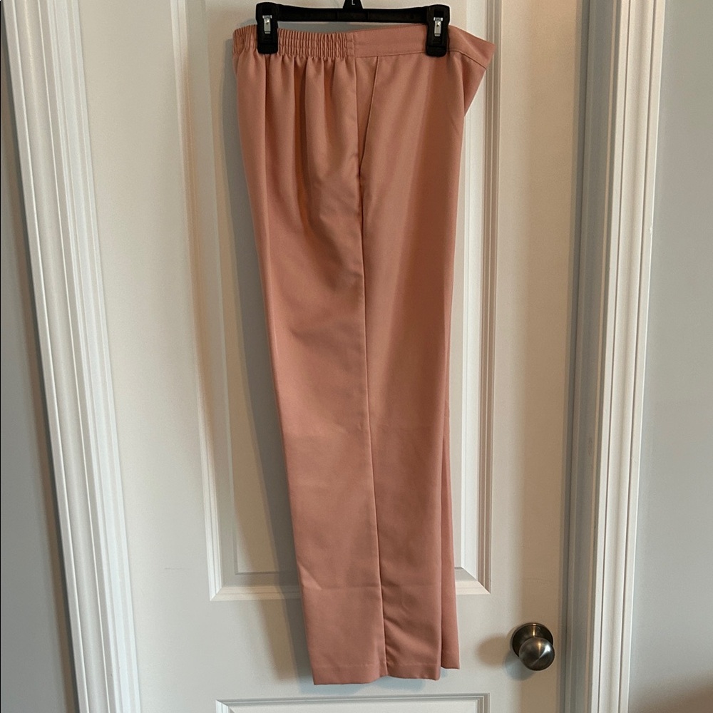 Alfred Dunner Women's Straight Leg Pants in Peach